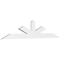 Ekena Millwork Saratoga Architectural Grade PVC Gable Bracket, 72"W x 15"H x 2"D x 4"F, 5/12 Pitch GBP072X15X0204SAR00 - alternate 1